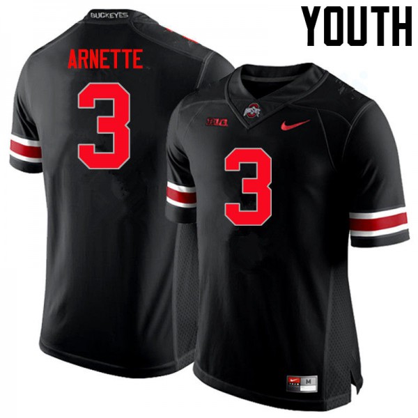 Ohio State Buckeyes #3 Damon Arnette Youth Football Jersey Black